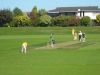 Matt \'Chucky\' Sew Hoy back over the wicket to Willie Wright