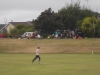 James Laming runs to the boundary in front of his Celtic supporters after taking another catch.
