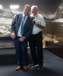 Star President Julian Blanchard receives the 2nd Grade C Cup from Life Member Maurie Smith